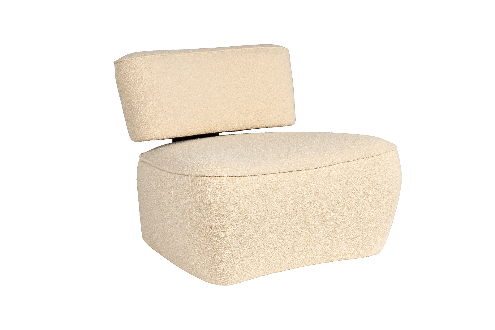Кресло без подлокотников букле бежевое Garda Decor 58DB-23052