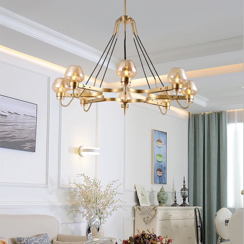 Люстра MONTALEMBERT by Studios 8 lamps Gold/Smoky by ImperiumLoft