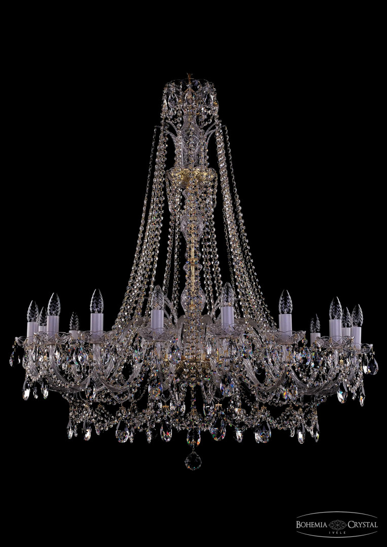 Люстра хрустальная 1411/16/400/XL-115 G Bohemia Ivele Crystal