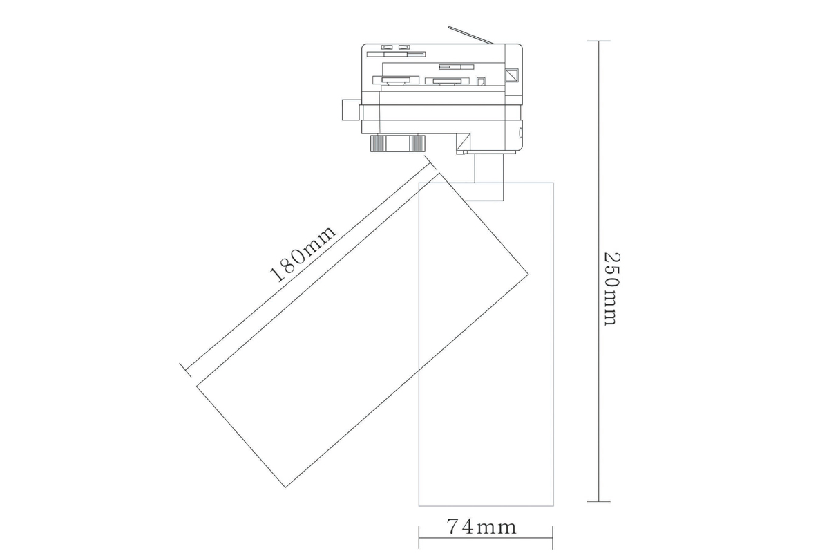 Светодиодный светильник для трехфазной шины Donolux DL18895R20W1B Track