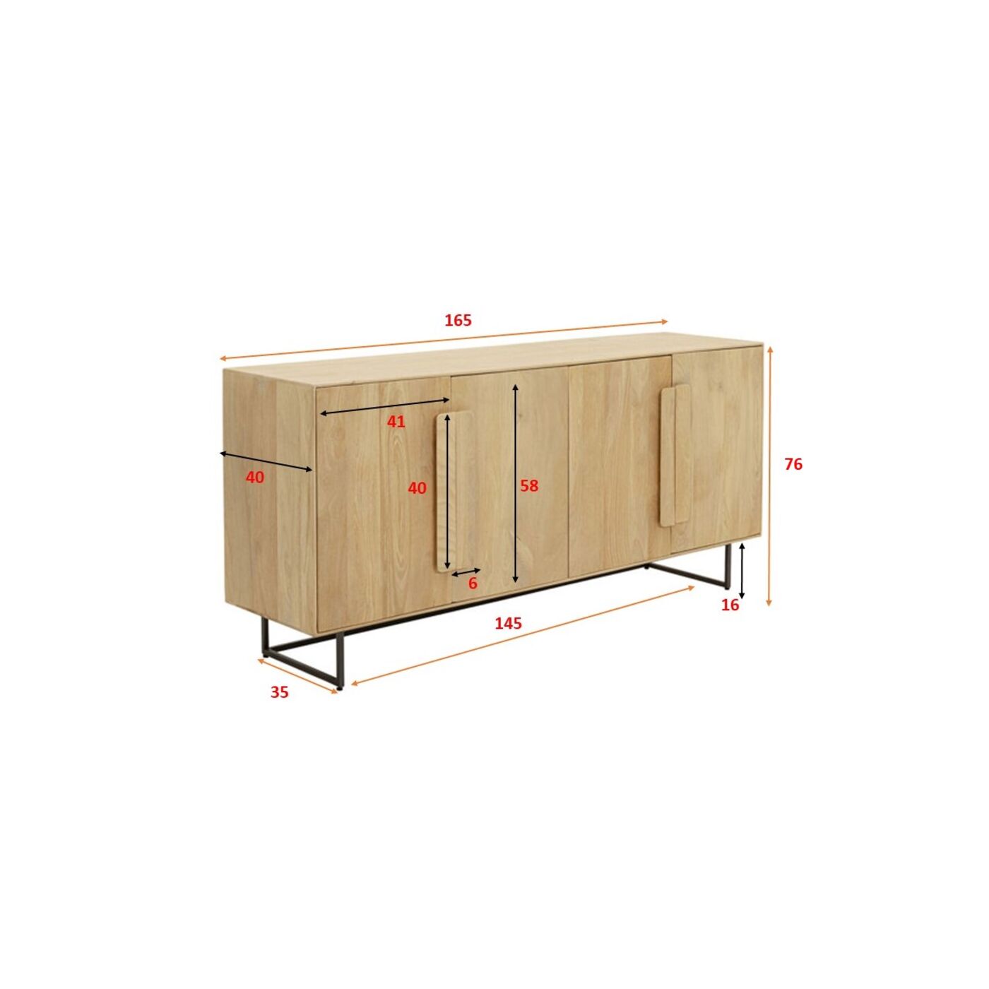 Комод Mulino 165x76cm KARE 70094