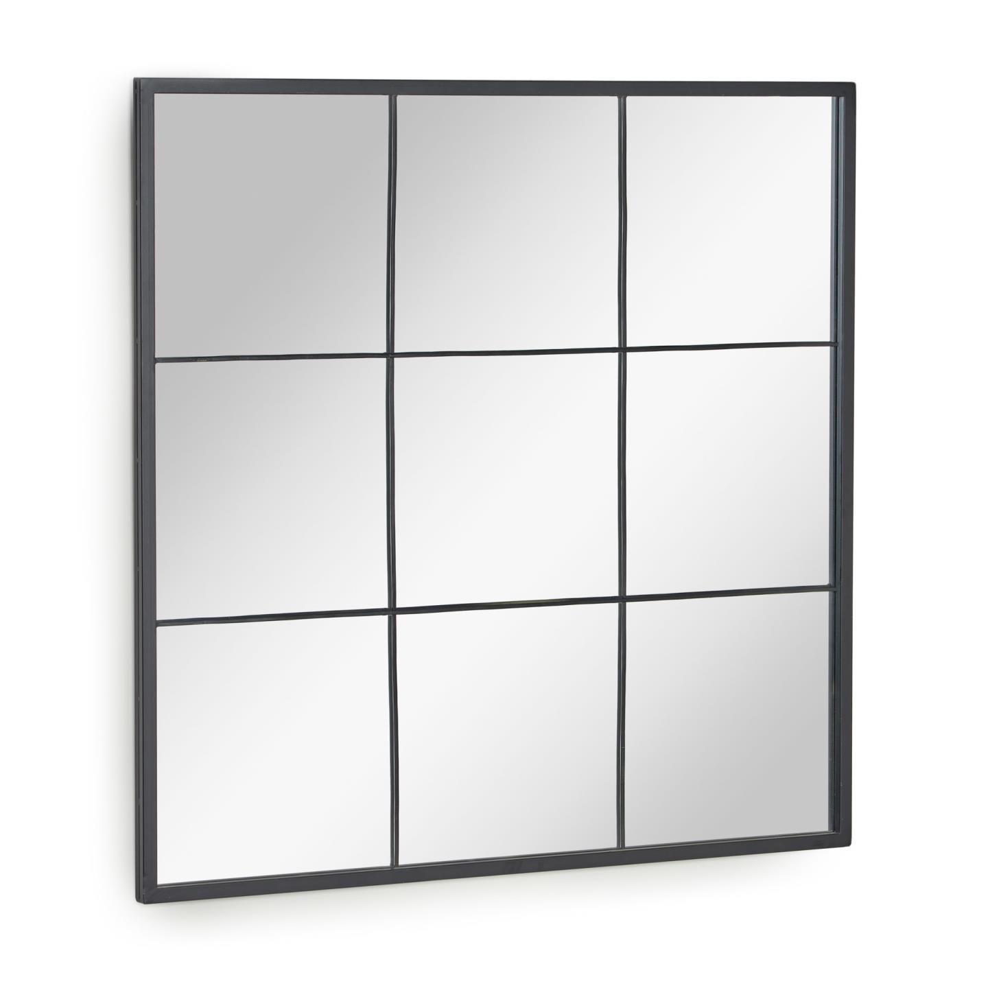 Зеркало настенное Ulrica черное металлическое 80 x 80 см La Forma 102144