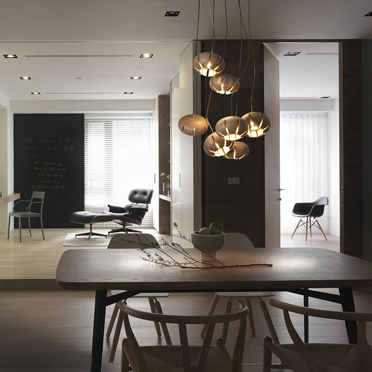 Дизайнерская люстра CAPSULES D30 Dark wood by ImperiumLoft