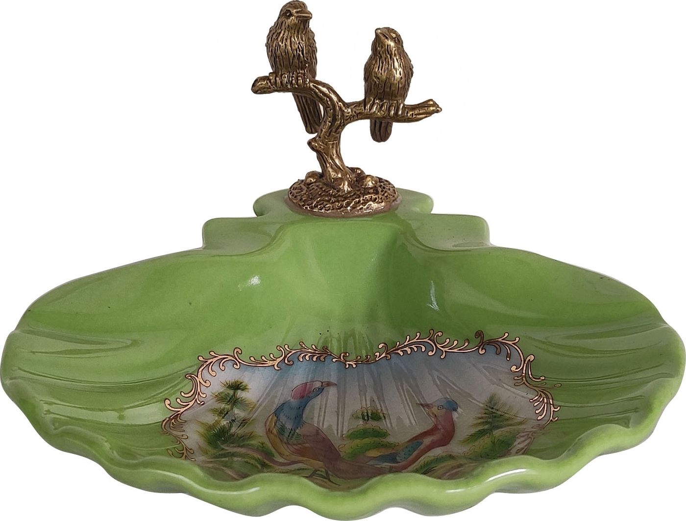 Блюдо с птичками Glasar 31G2423/C562C/HLG0752