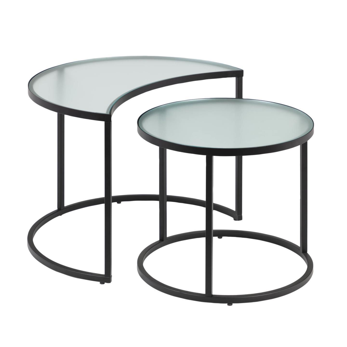 Набор из 2 приставных столиков Bast Ø 65 cm / Ø 47 cm La Forma (ex Julia Grup)