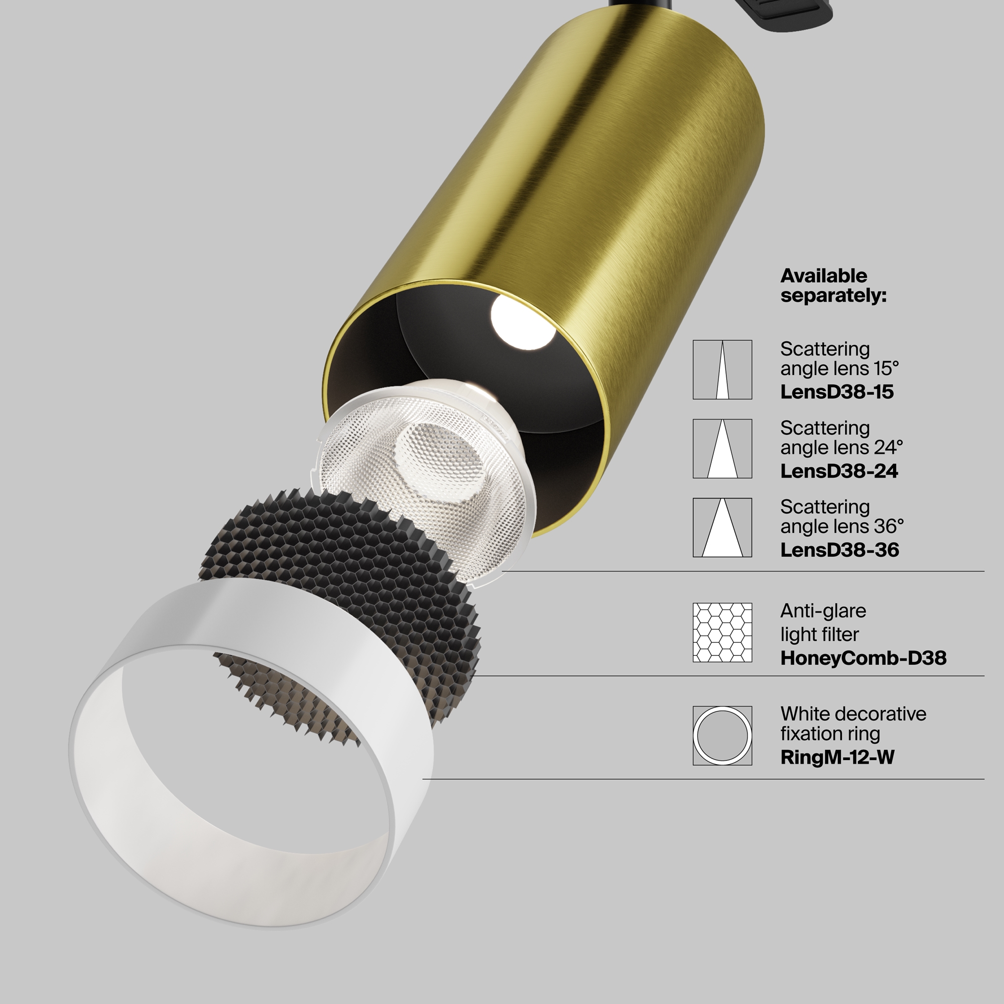 Потолочный светильник Technical C055CL-L12W4K-W-BS