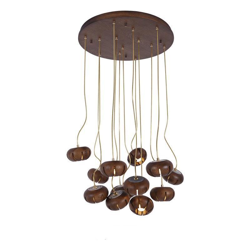 Дизайнерская люстра CAPSULES D55 Dark wood by ImperiumLoft