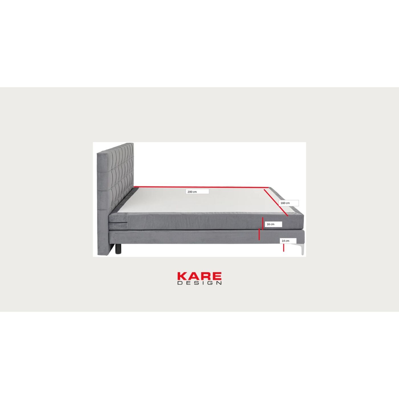 Кровать Boxspring КроватьBenito Sand 160x200cm KARE 70768