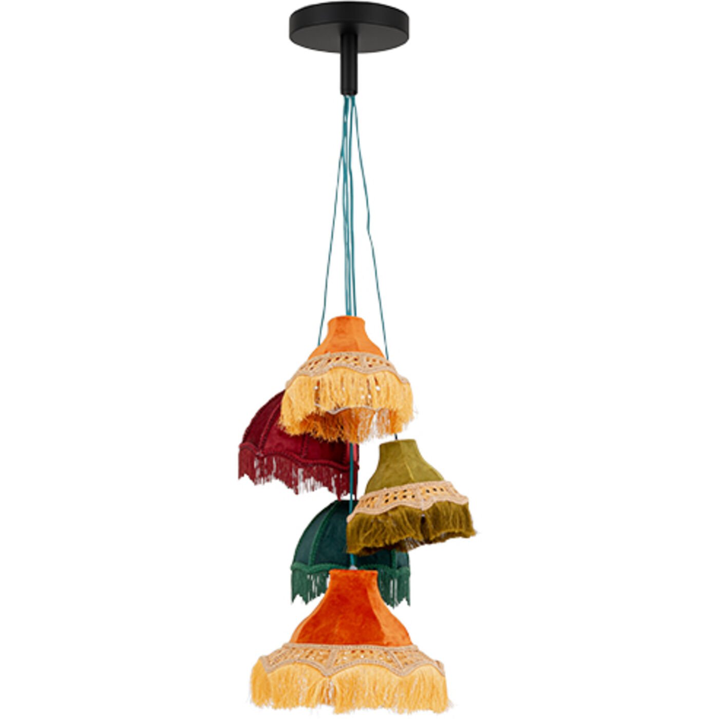 Светильник подвесной Saloon Fringes 5-lite KARE 57466