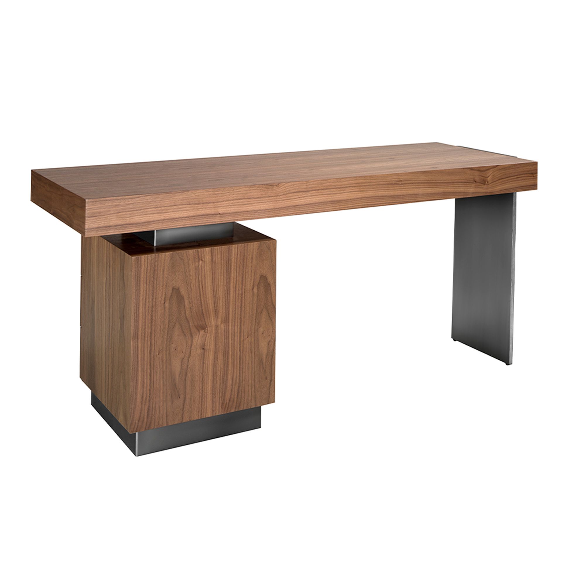 Офисный стол 3237/MQ2101DK из ореха и стали Angel Cerda
