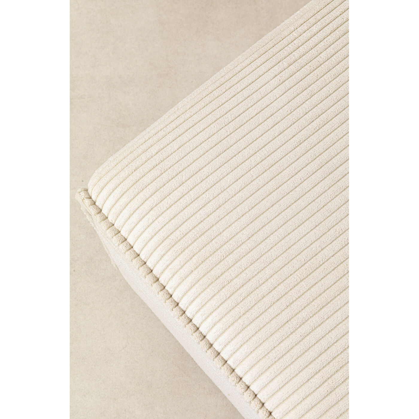 Диван левосторонний угловой Infinity Ottomane Cord Creme Left KARE 87401