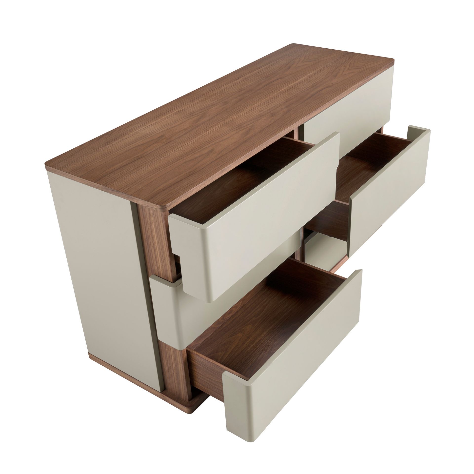 Комод  7168/MC2320DR из серого лака и орехового дерева Angel Cerda