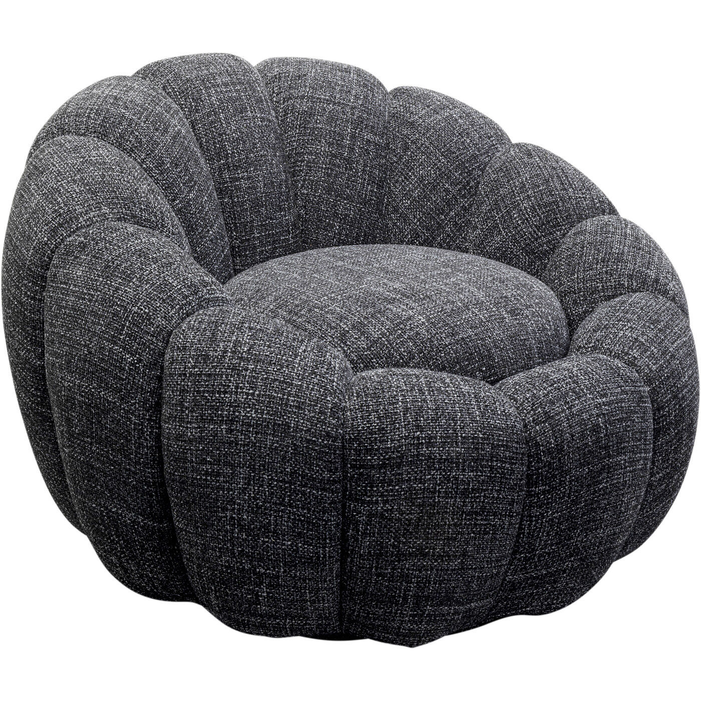 Кресло вращающееся Peppo Bloom Melange Black KARE 87777