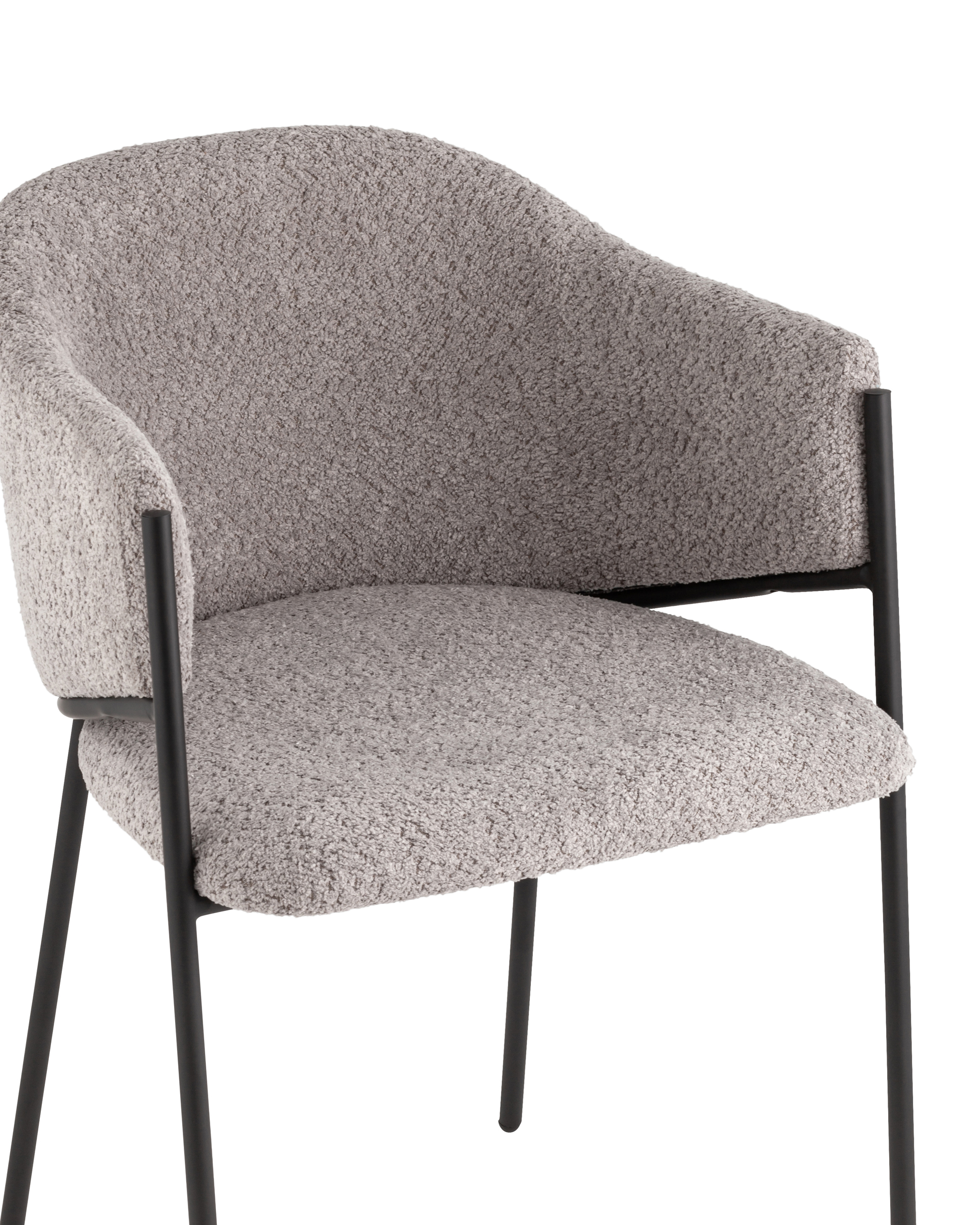 Стул Brace букле серый Stool Group