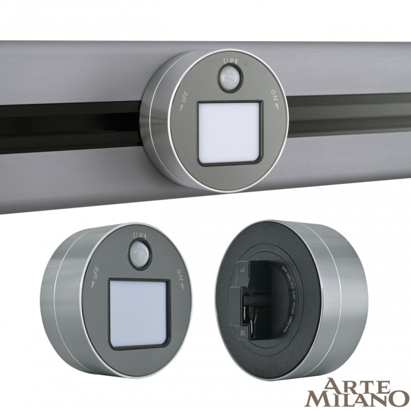 Трековая система розеток Arte Milano 380011TLS/LWS Grey