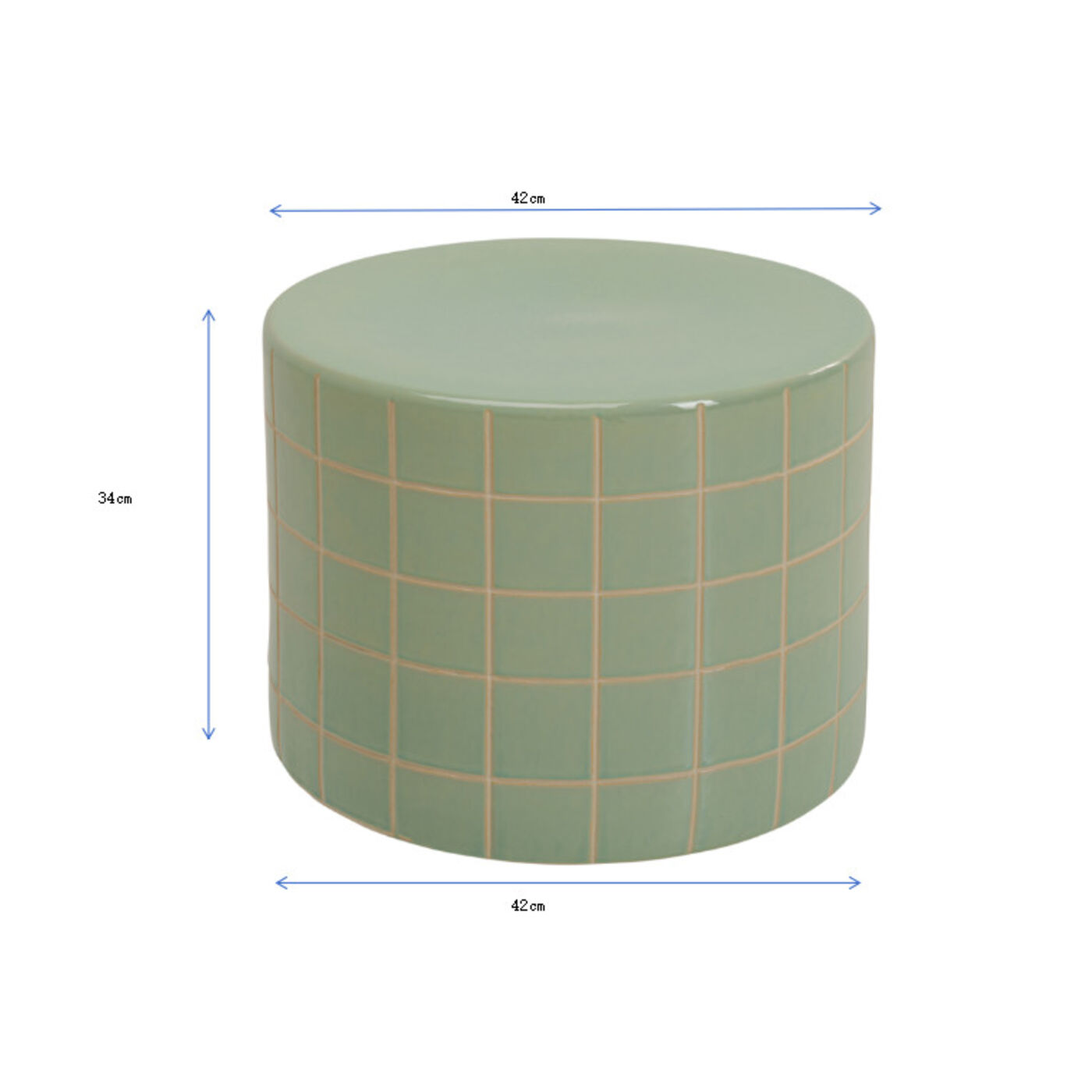 Стол приставной Bliss Tile Grün Ø42cm KARE 71025