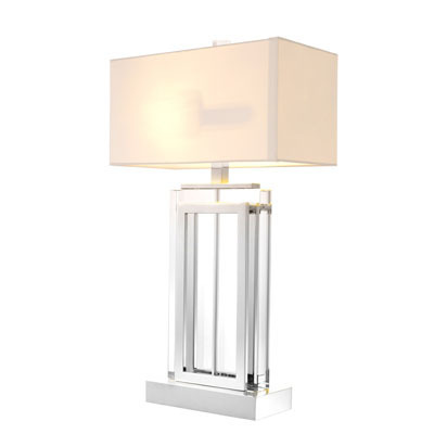 Настольная лампа Eichholtz Arlington Crystal rect white shade 105862