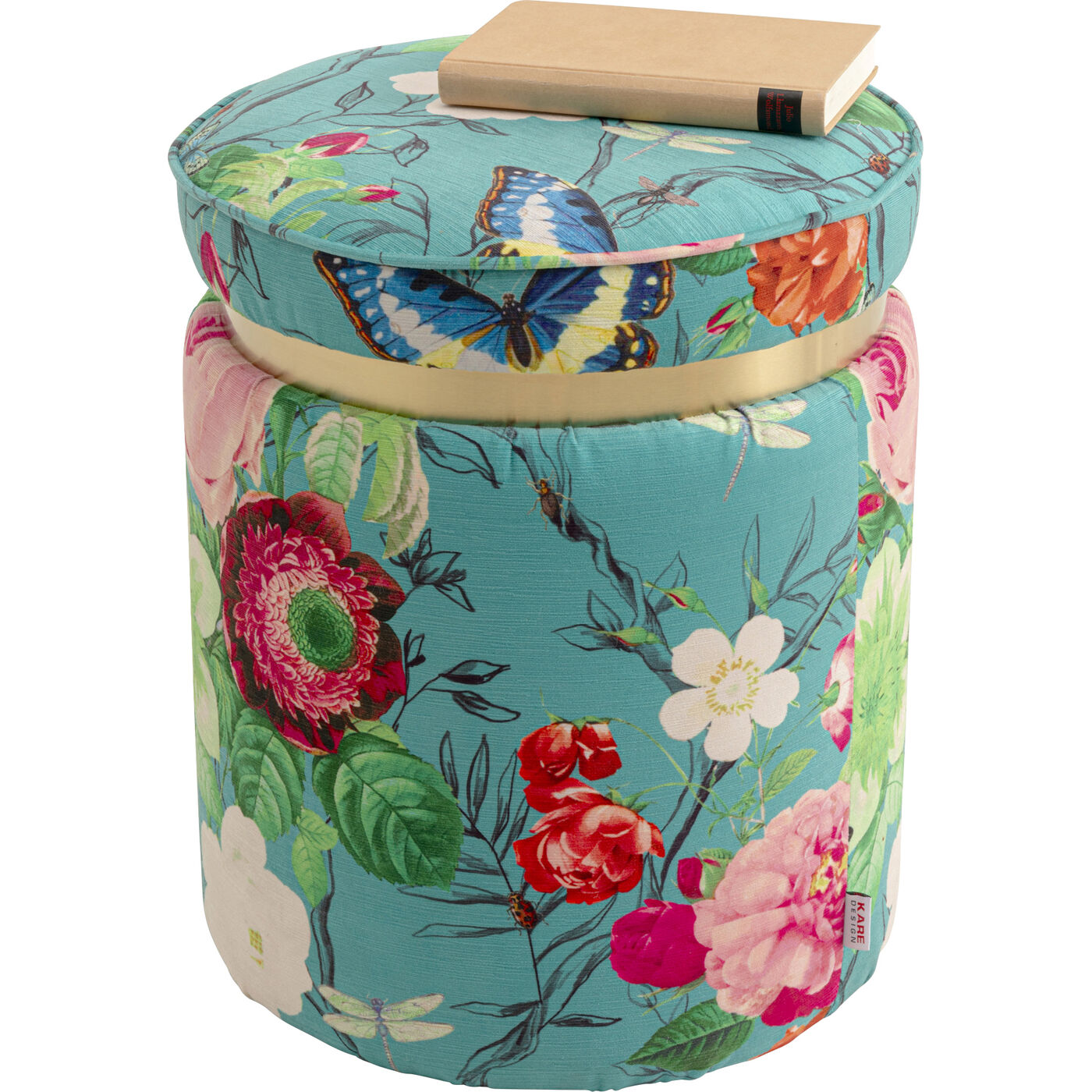 Пуф Flower Fever Blue Ø39cm KARE 71087