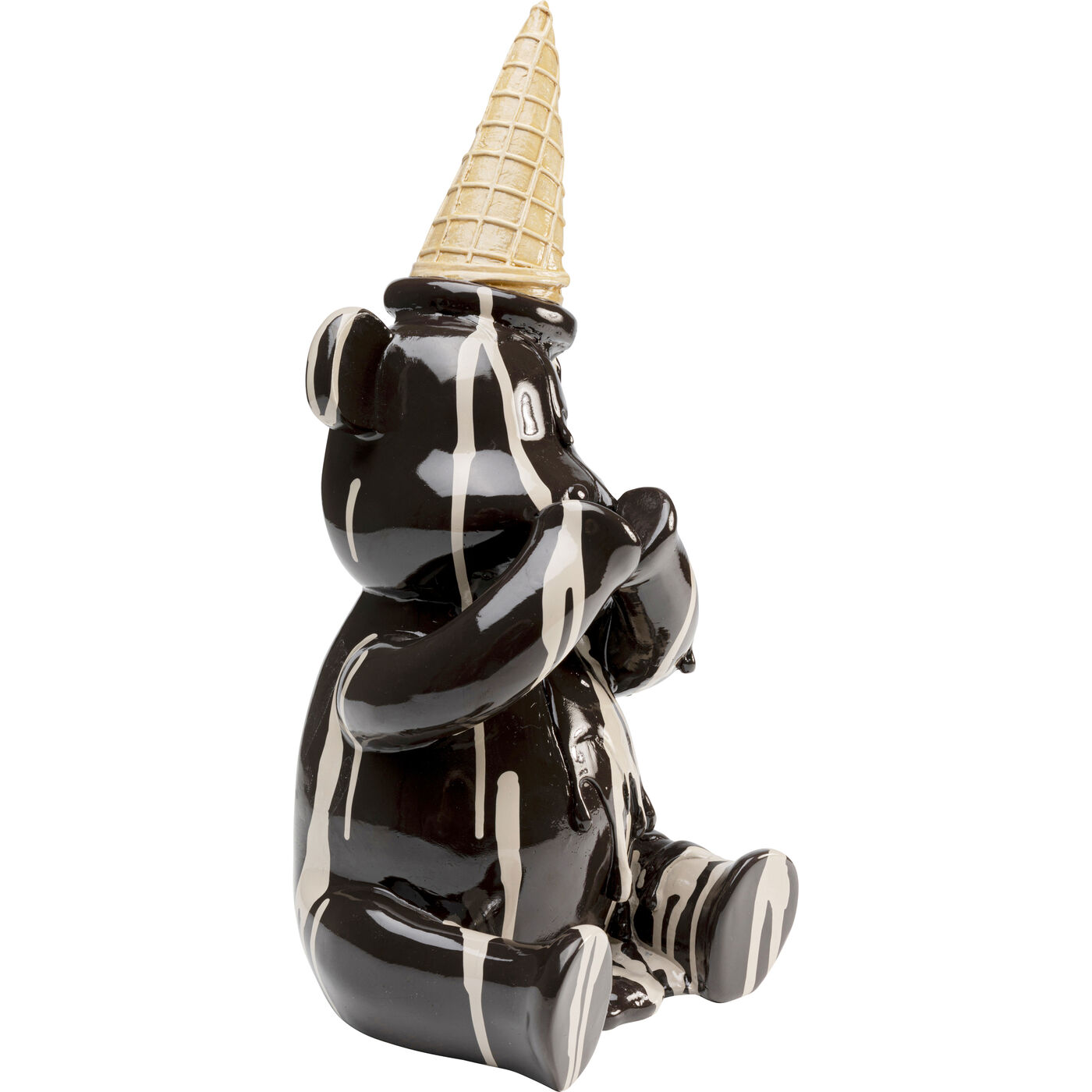 Фигура декоративная Sitting Gelato Bear Black 37cm KARE 58004