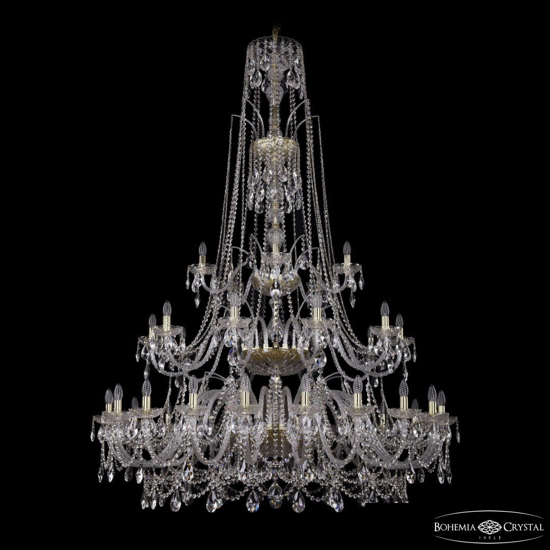 Люстра хрустальная 1411/20+10+5/530/XL-202/3d G