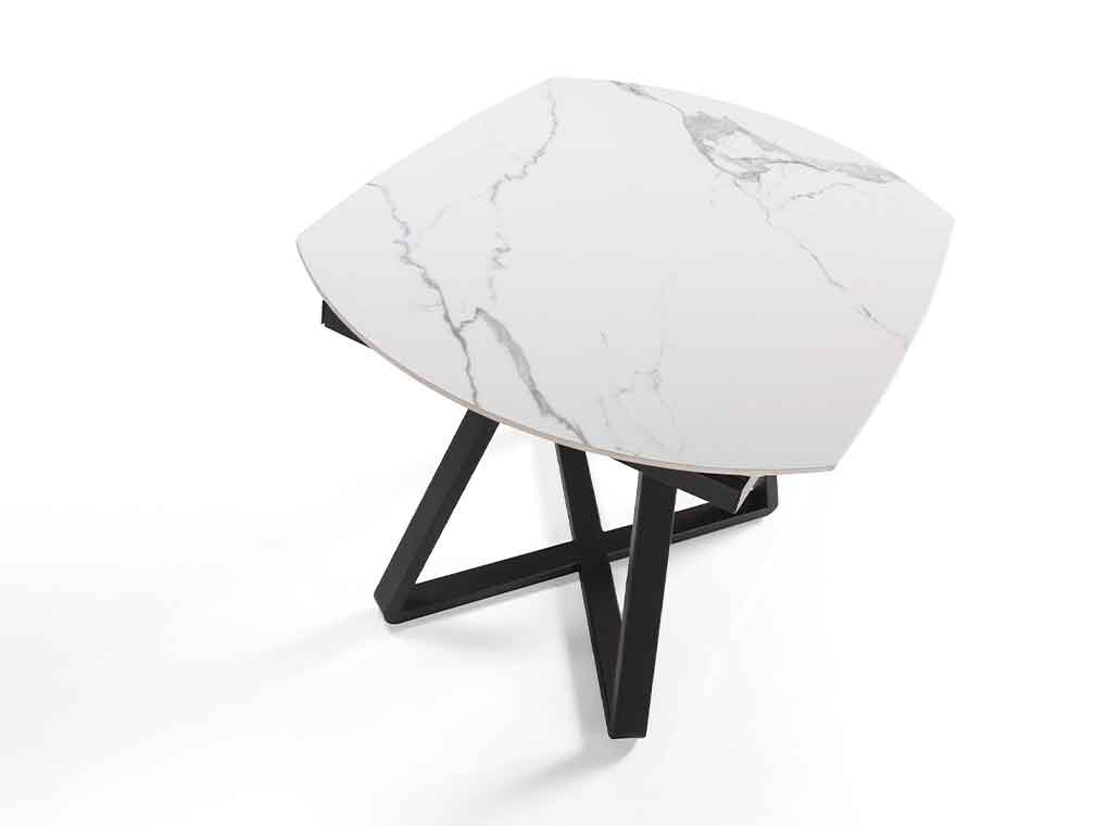 Обеденный стол D2055BB /1096 из керамики и черной стали Angel Cerda