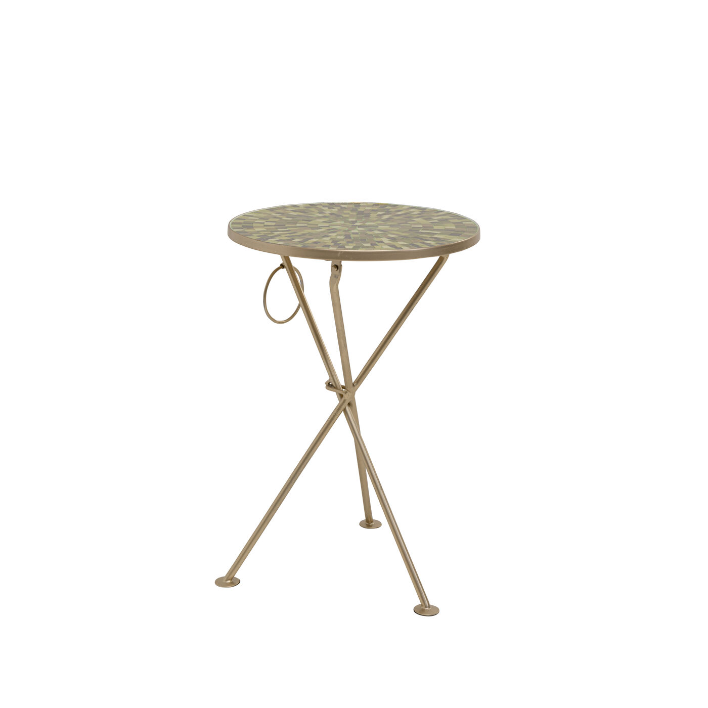 Приставной стол Clack Mosaic Olive Ø35cm KARE 70316