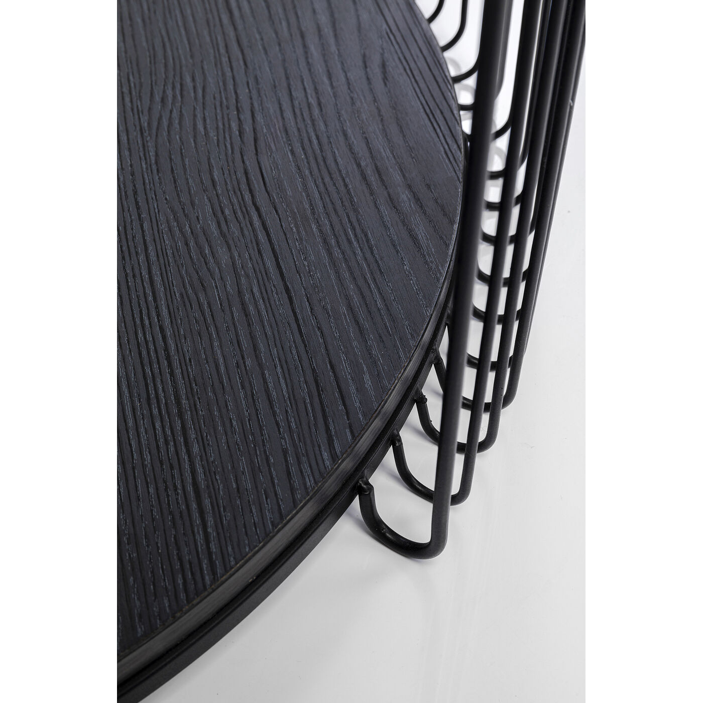 Стол кофейный Wire Double Black Wood (2 шт) KARE 87960