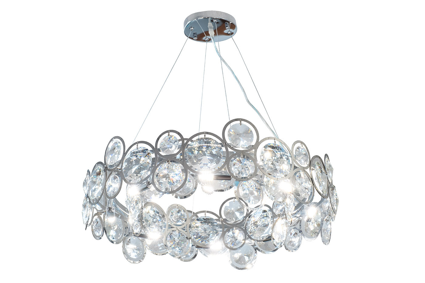 Люстра Feria хром/стекло прозрачное Garda Decor 92EL-YG21104S-8P