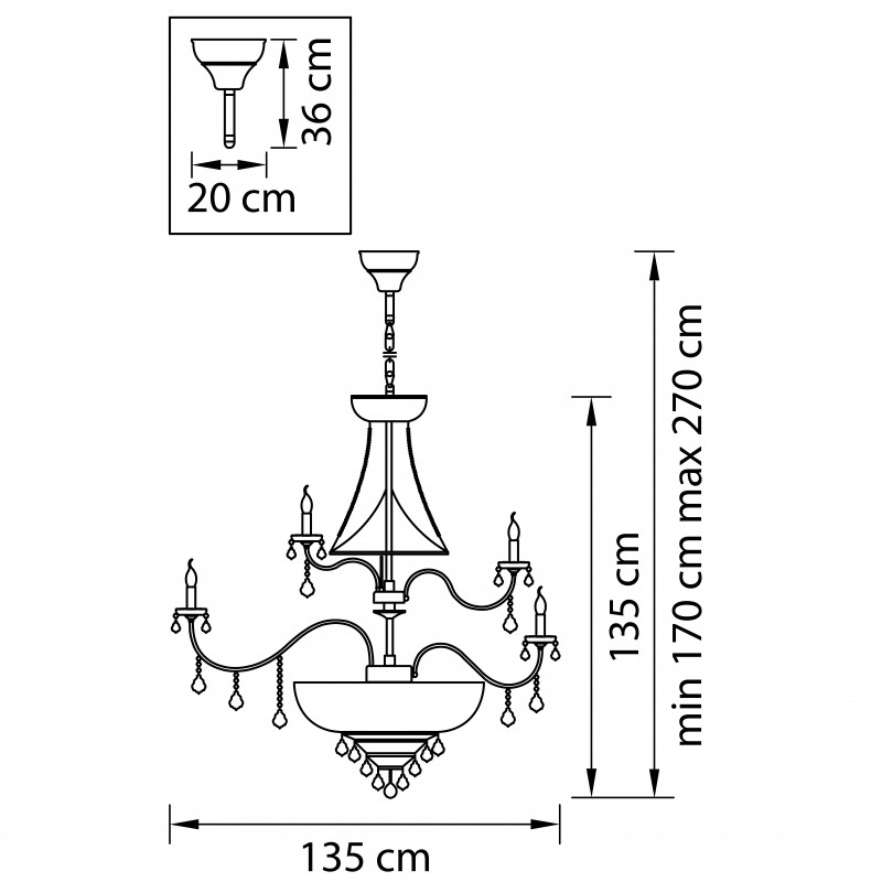Подвесная люстра Lightstar 700511