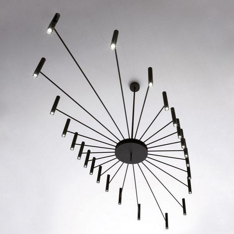 Люстра POP P40 Chandelier 12 lamps D100 Mod.A Black by ImperiumLoft