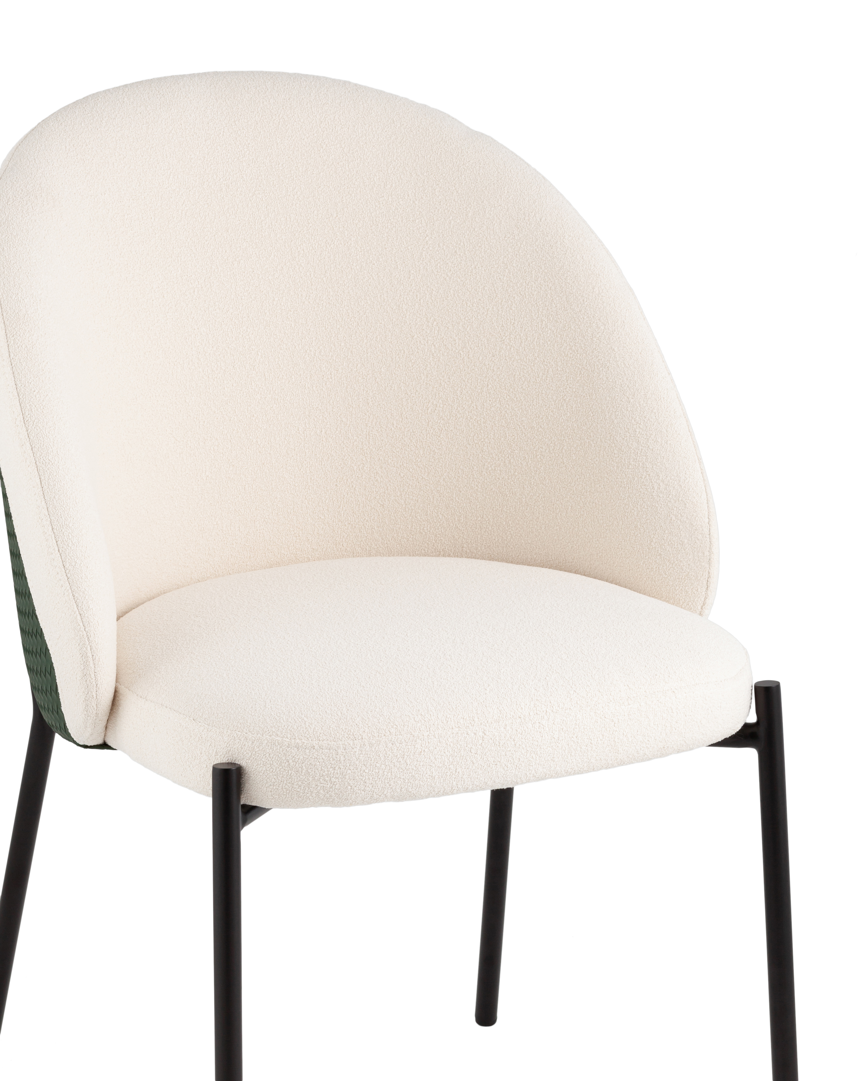 Стул обеденный Adelinde бежевый с зеленой экокожей Stool Group