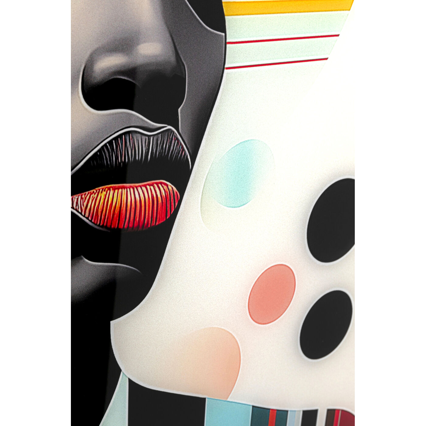 Картина стеклянная Muse Retro Lady Yellow 80x120cm KARE 57669