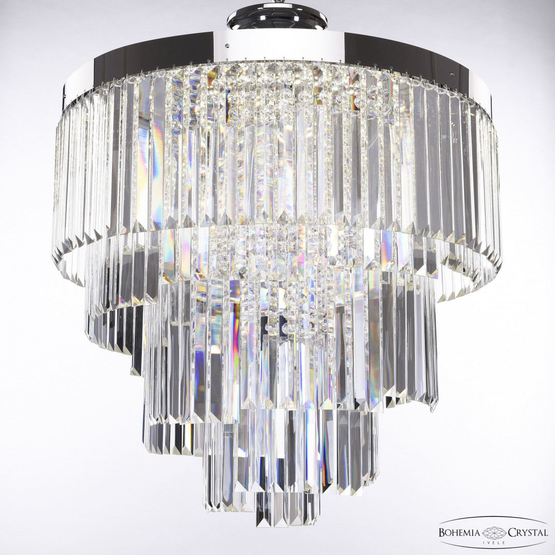 Люстра спираль хрустальная 85111/60NZ-60/4000 Ni PK Bohemia Ivele Crystal