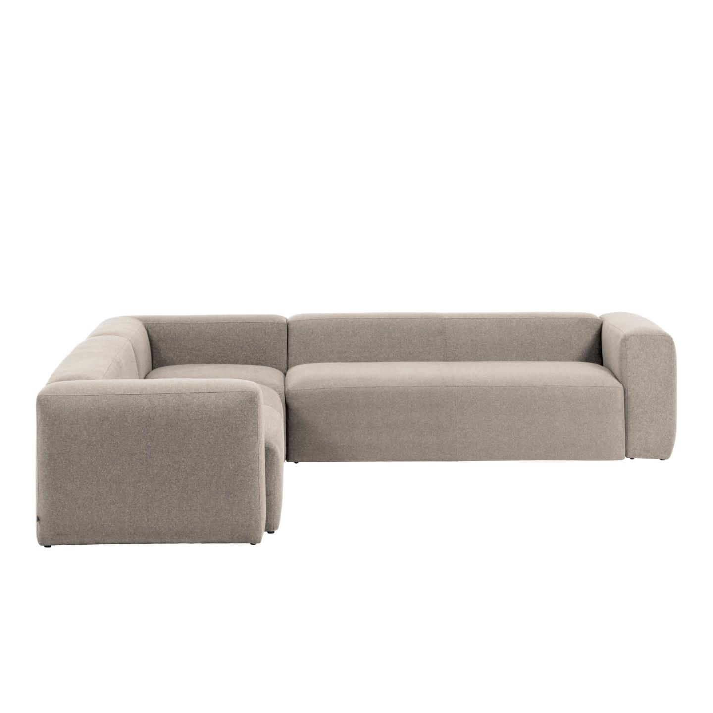 Диван угловой 6 местный Blok 320 x 320 cm бежевый La Forma (ex Julia Grup)