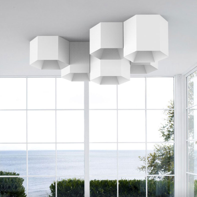 Потолочный светильник HEXAGON B H20 Grey by ImperiumLoft