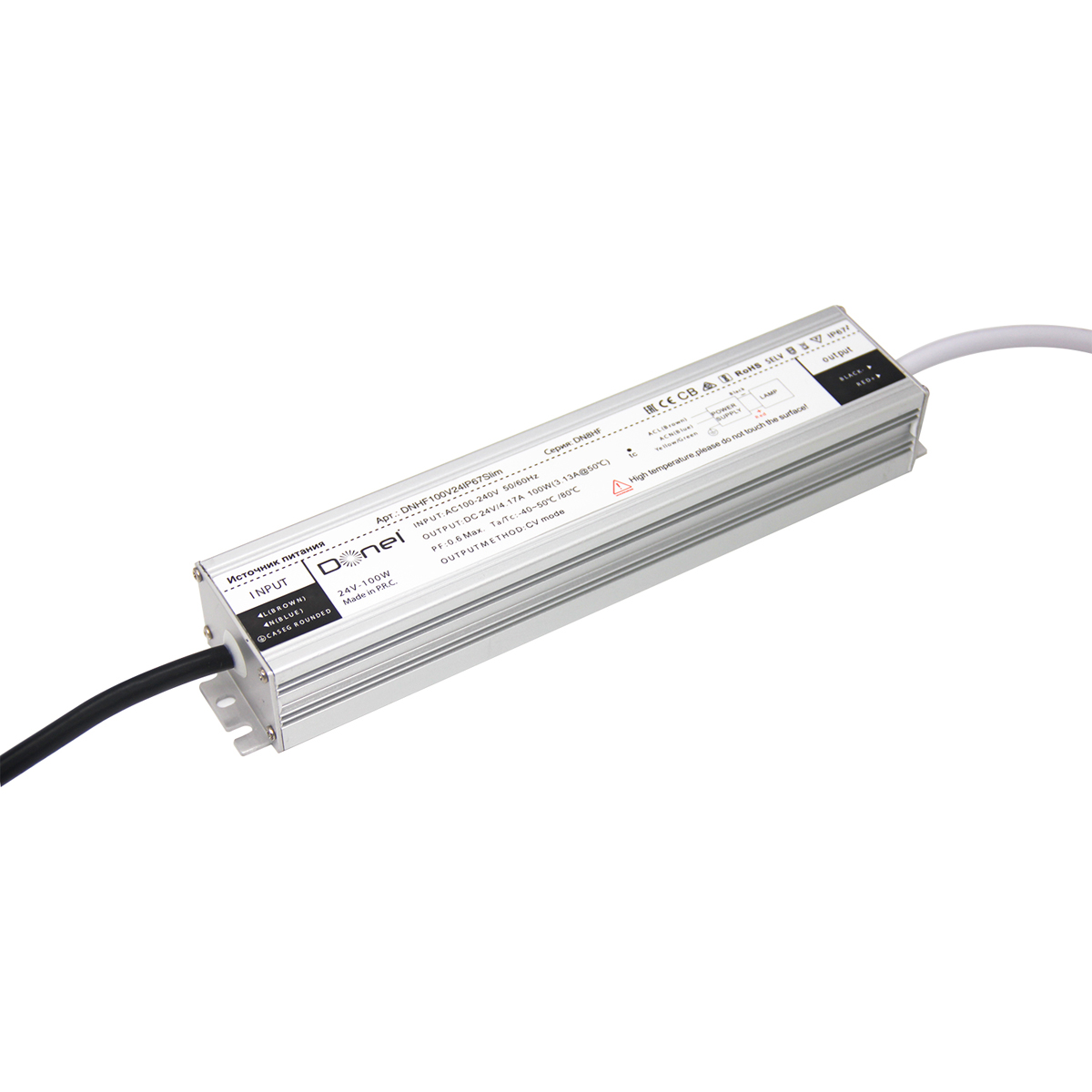 Блок питания  для светодиодной ленты Donolux DNHF100V24IP67Slim