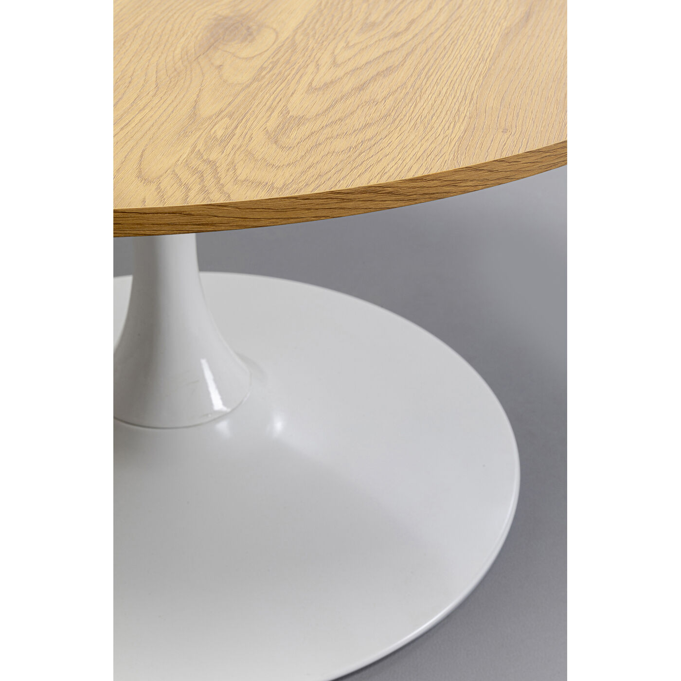 Стол кофейный Schickeria Oak White Ø80 см KARE 87765