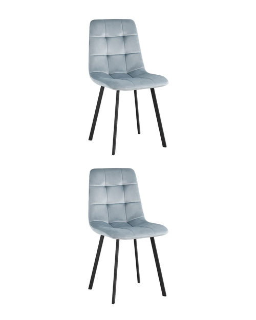 Стул Chilly велюр серо-голубой 2 шт. Stool Group