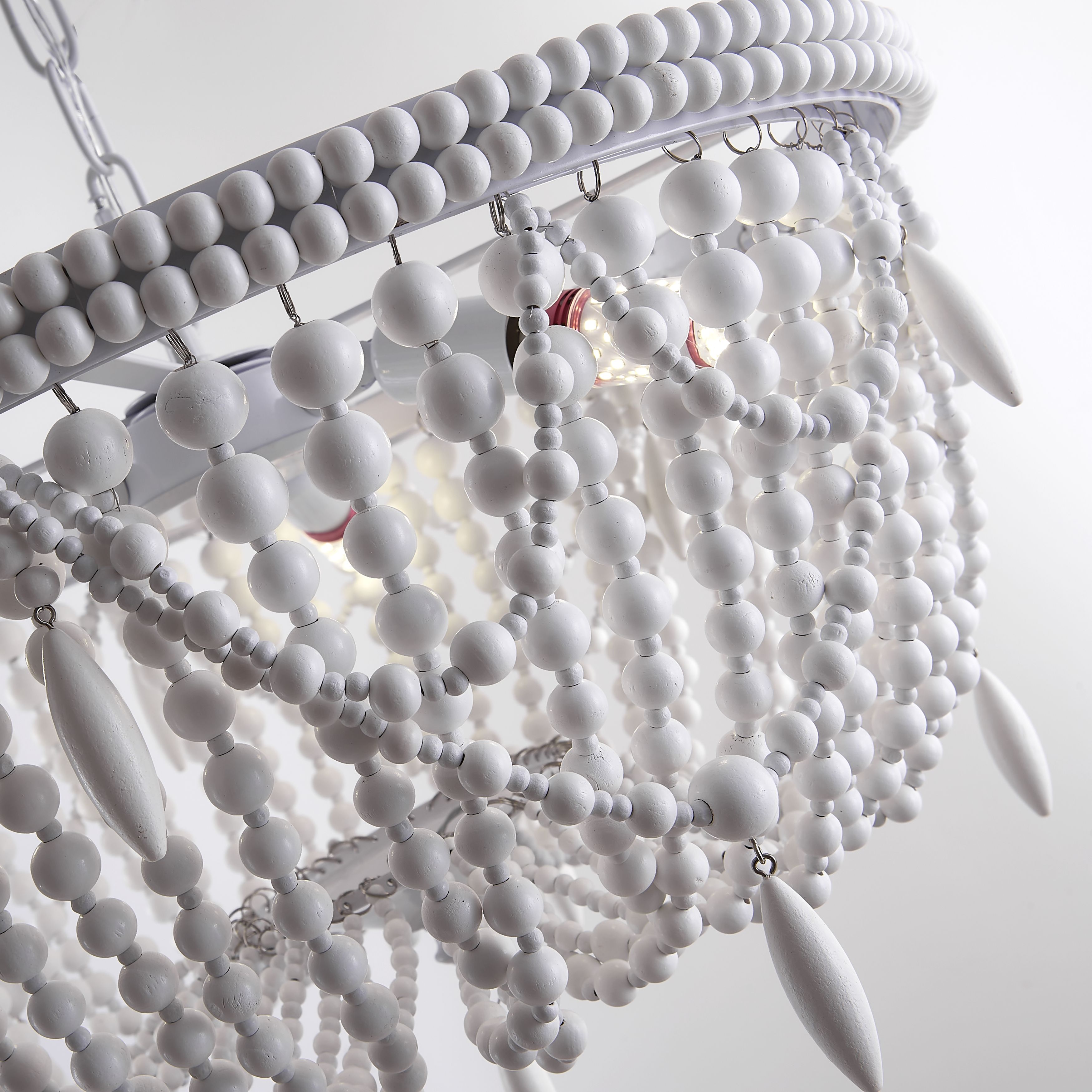 Люстра RH Anselme White Wood Weathered Chandelier by ImperiumLoft