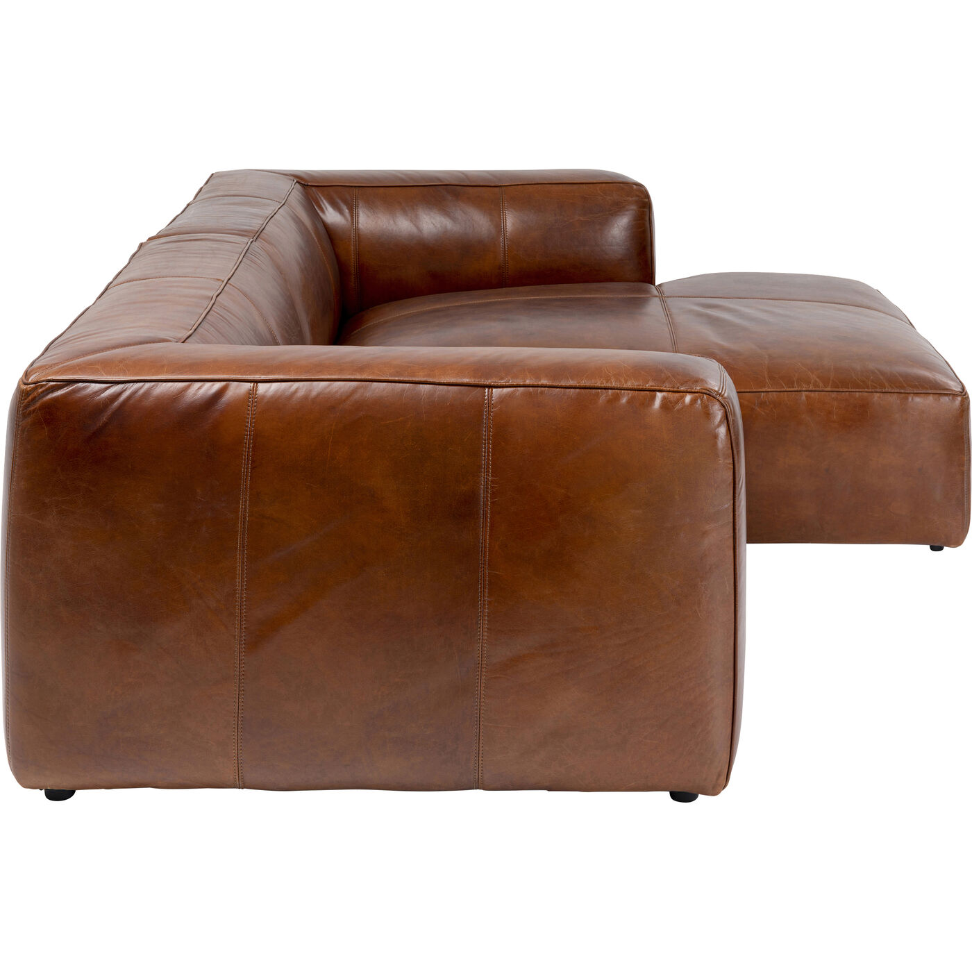 Диван угловой Cubetto Leather Brown 270 см KARE 86149
