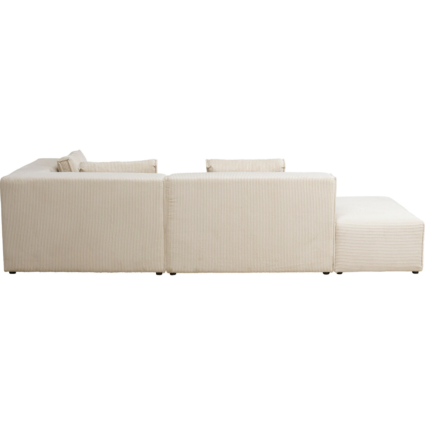 Диван правосторонний угловой Infinity Ottomane Cord Creme Right KARE 87402