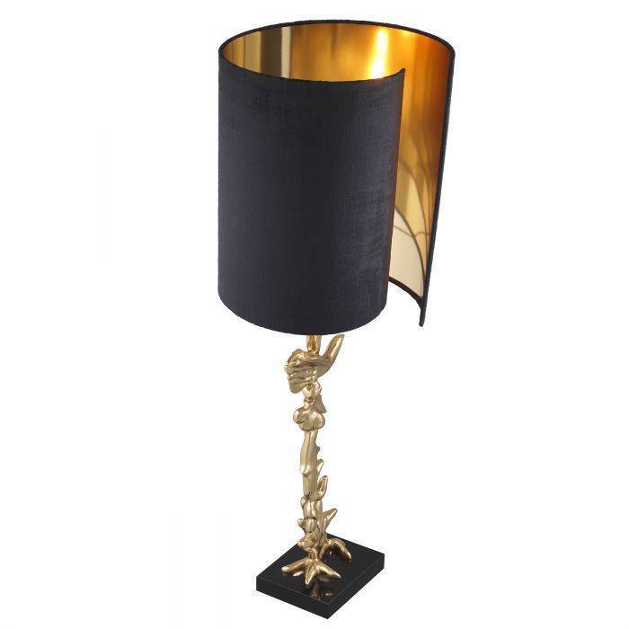 Настольная лампа Eichholtz Aras polished brass incl shade 114242