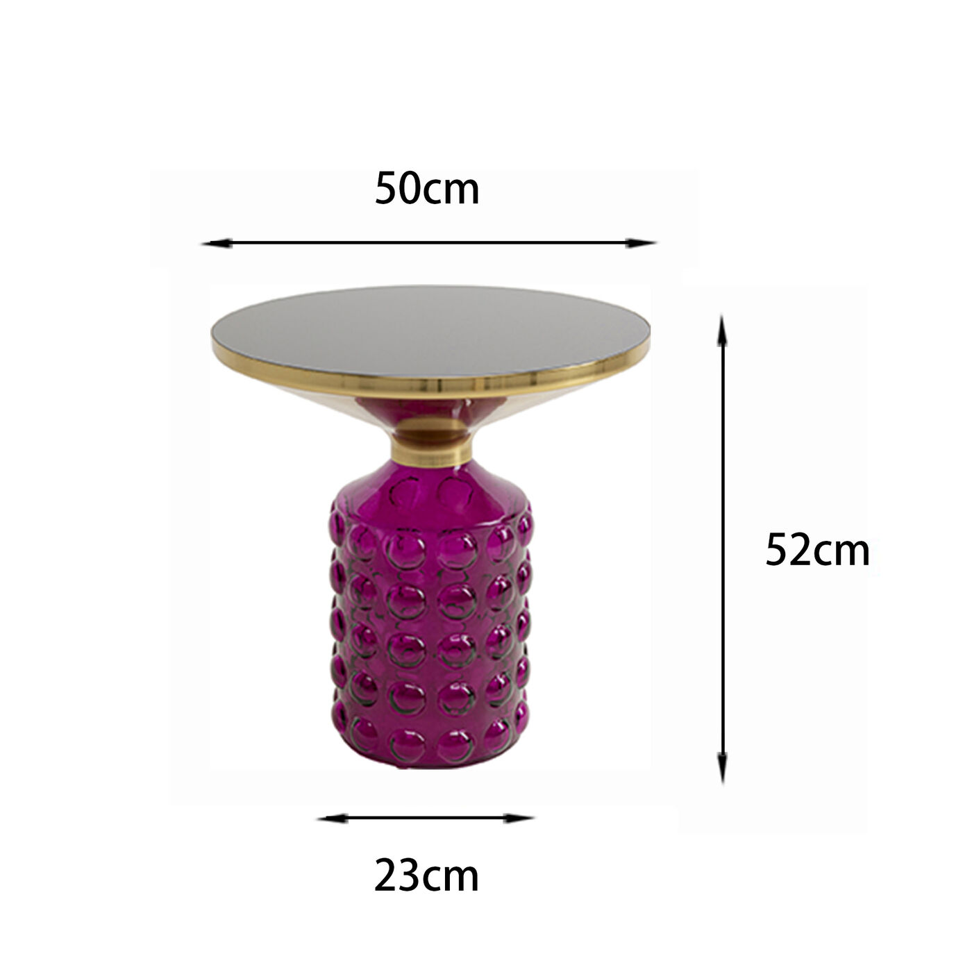 Стол приставной Lola Purple Ø50cm KARE 70649