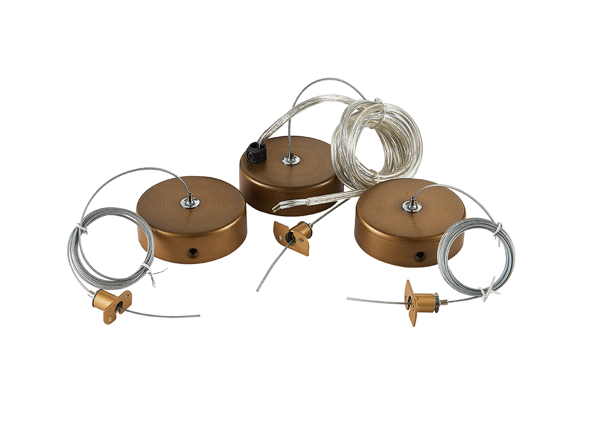 Подвеснойомплект дляруглого магнитного шинопровода Donolux Suspension kit DLM900RBlack Bronze