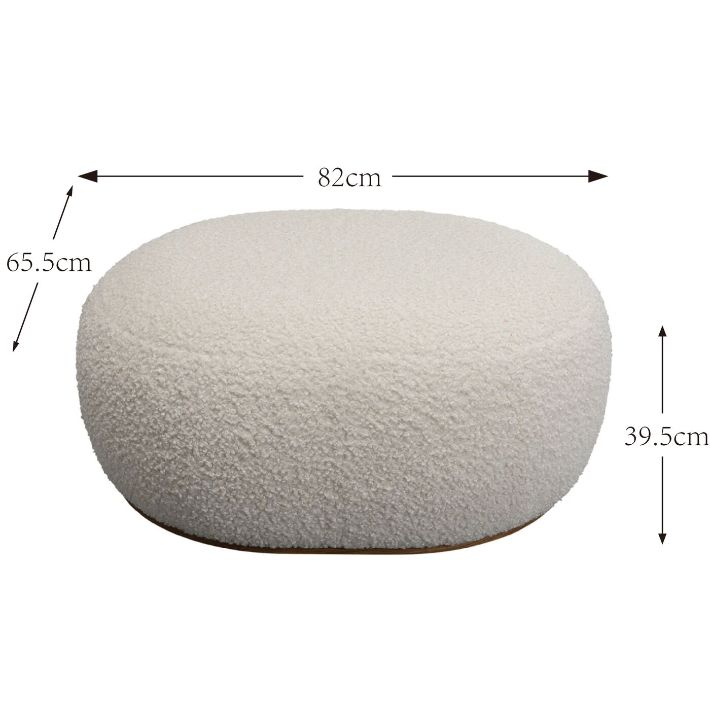Скамья Pebble Boucle Grey 81 см KARE 87703