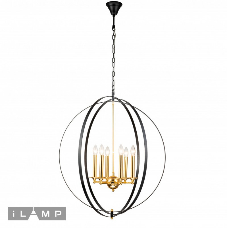Подвесная люстра iLamp 9977-800 GL+BK