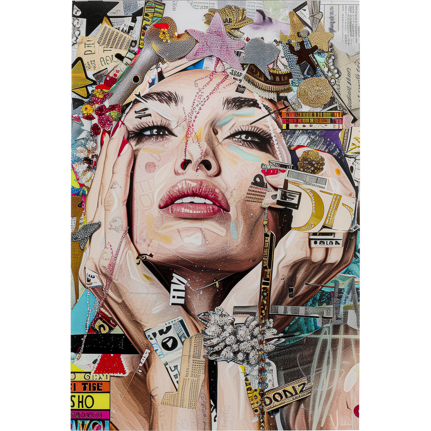 Картина стеклянная Artsy Portrait Front 80x120cm KARE 57670