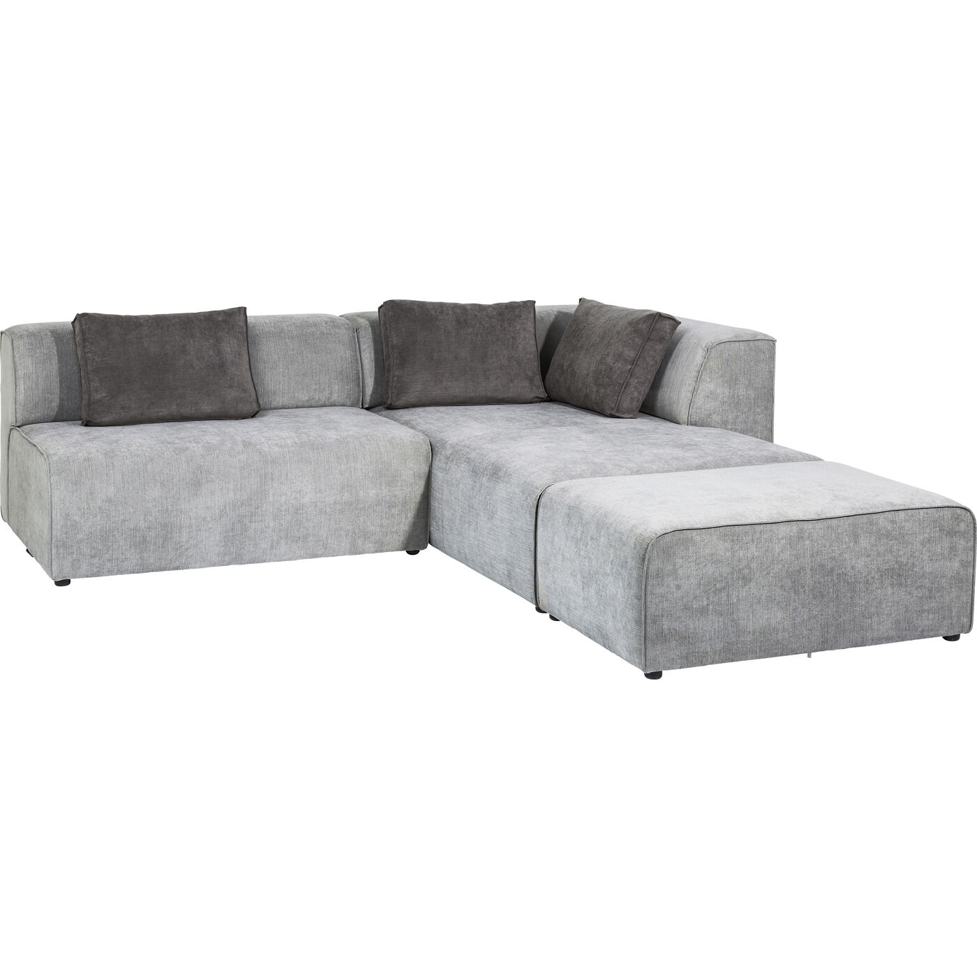 Диван угловой правосторонний Infinity Ottomane Right Grey KARE 81323