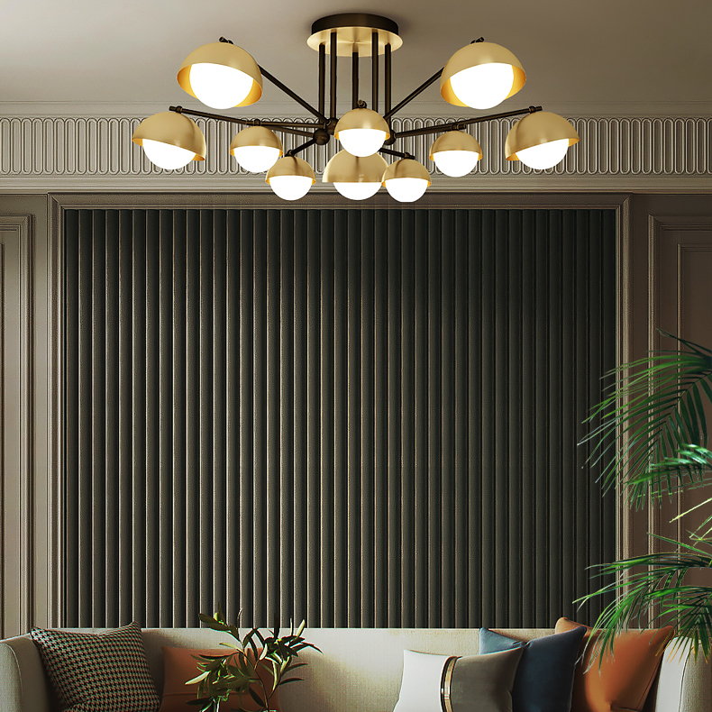 Потолочная люстра FABIANA L10 Brass Black by ImperiumLoft