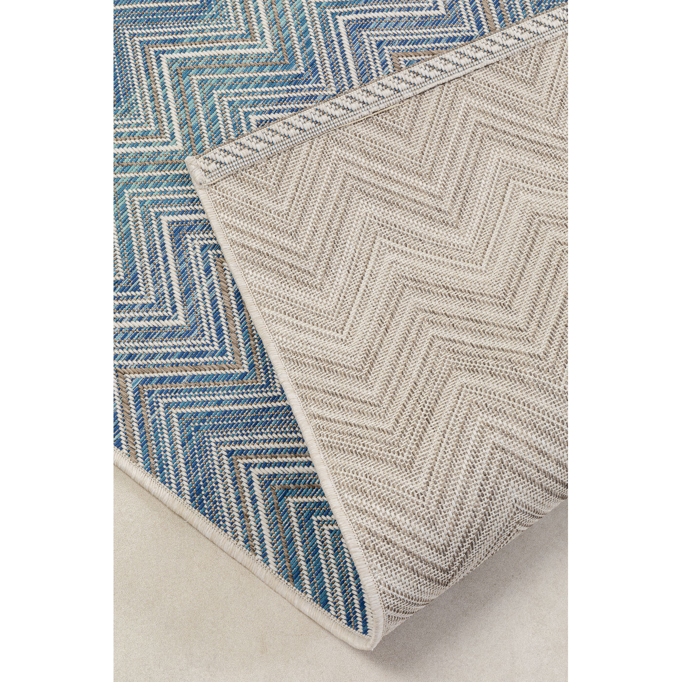 Ковер уличный Zigzag Blue 230x330 см KARE 56150